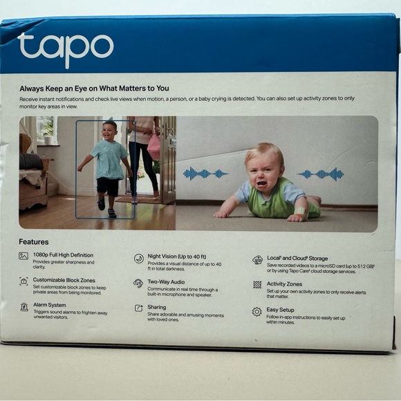 Tapo C100 Home Security Wi-Fi Camera - Picture 2 of 6